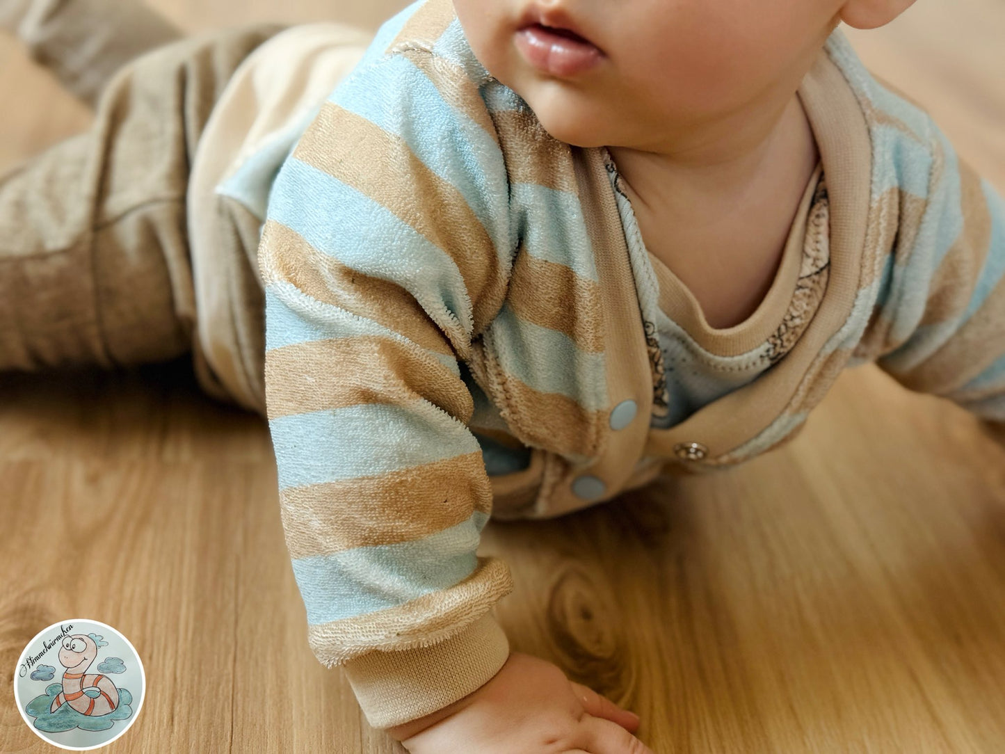 Lämmchen Hellblau – Kinderstoff mit süßen Schafen | verschiedene Stoffarten