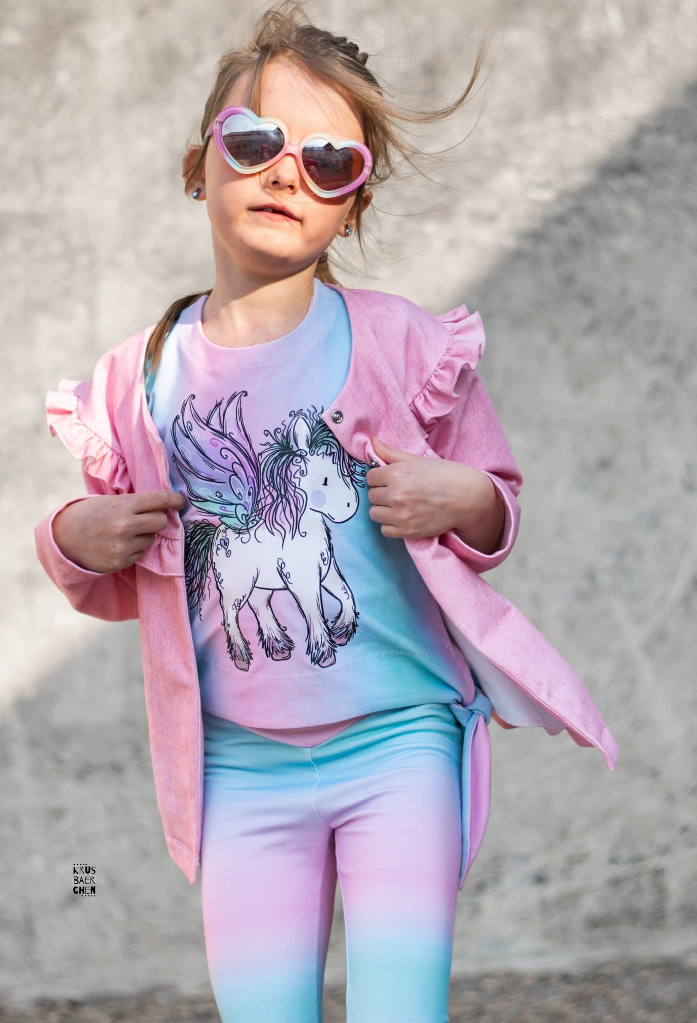 Bügelbild Einhornzeit Blau – zauberhaftes Einhorn Bügelbild für Kinder