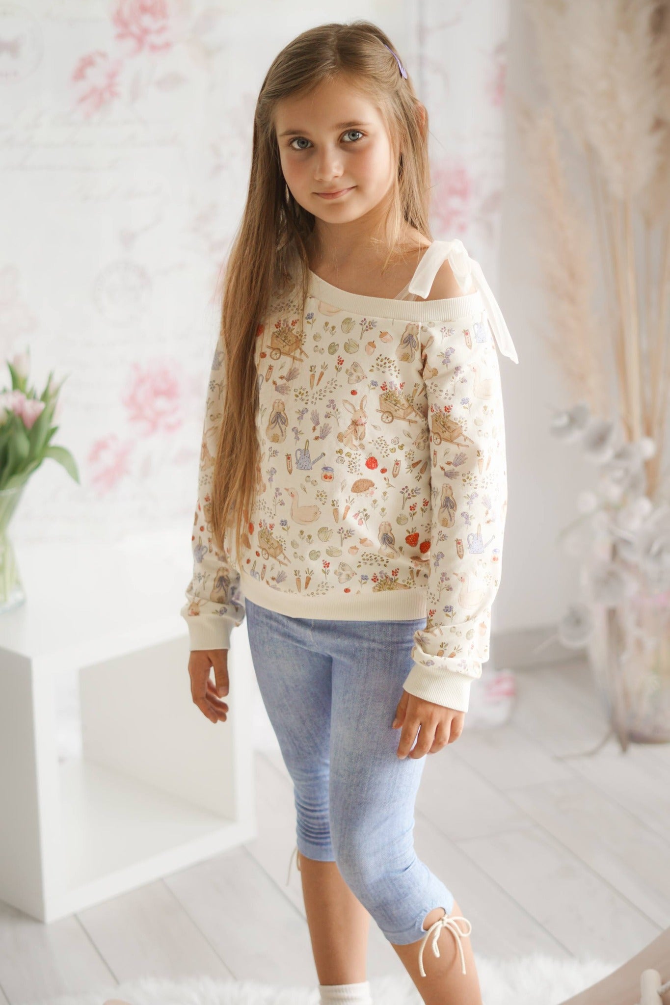 Little Garden Friends Stoff – Aquarell Garten Design | auf verschiedenen Stoffarten