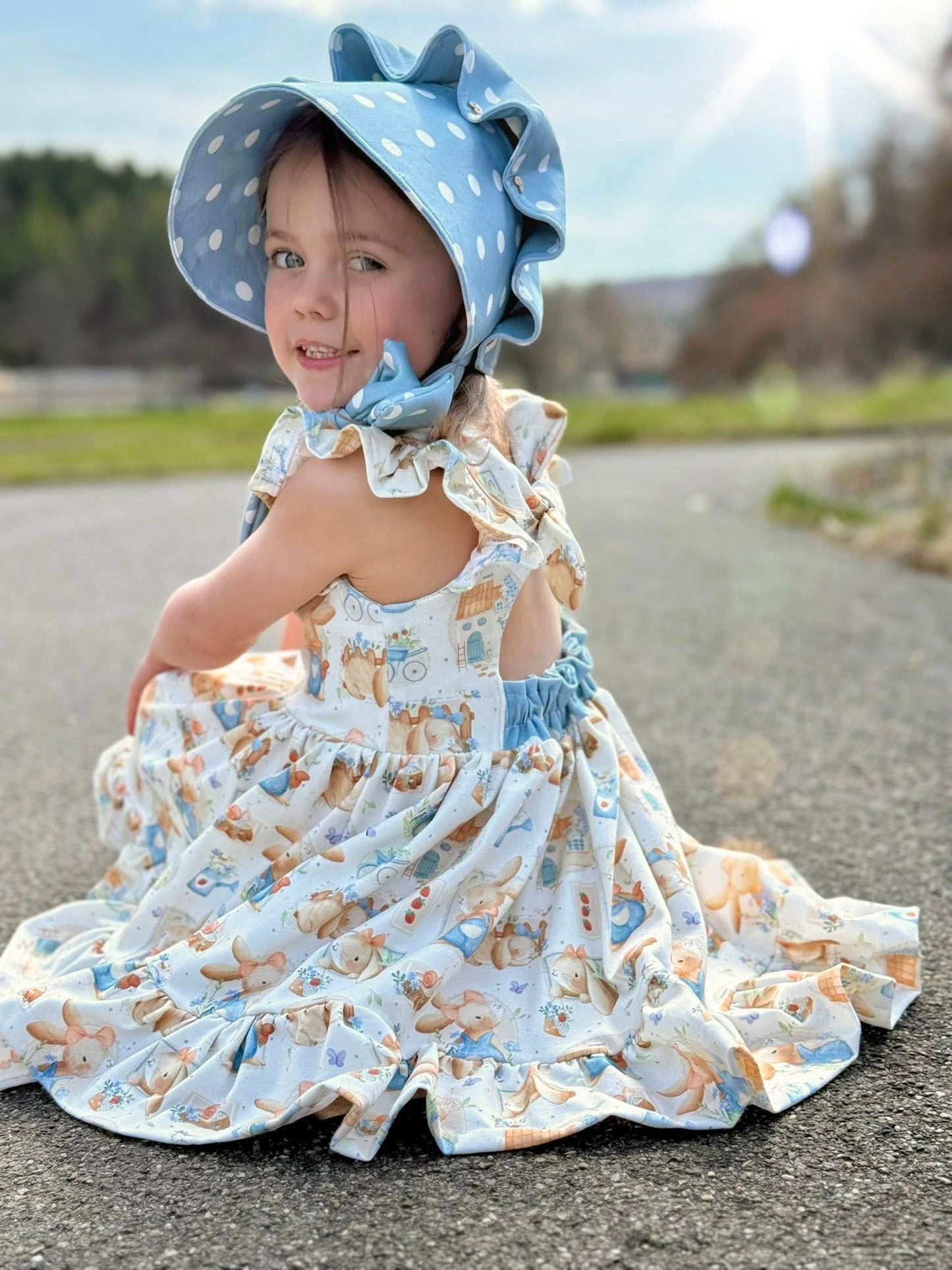 Bunny & Bloom Cottage Creme – Kinderstoff mit Häschen | verschiedene Stoffarten