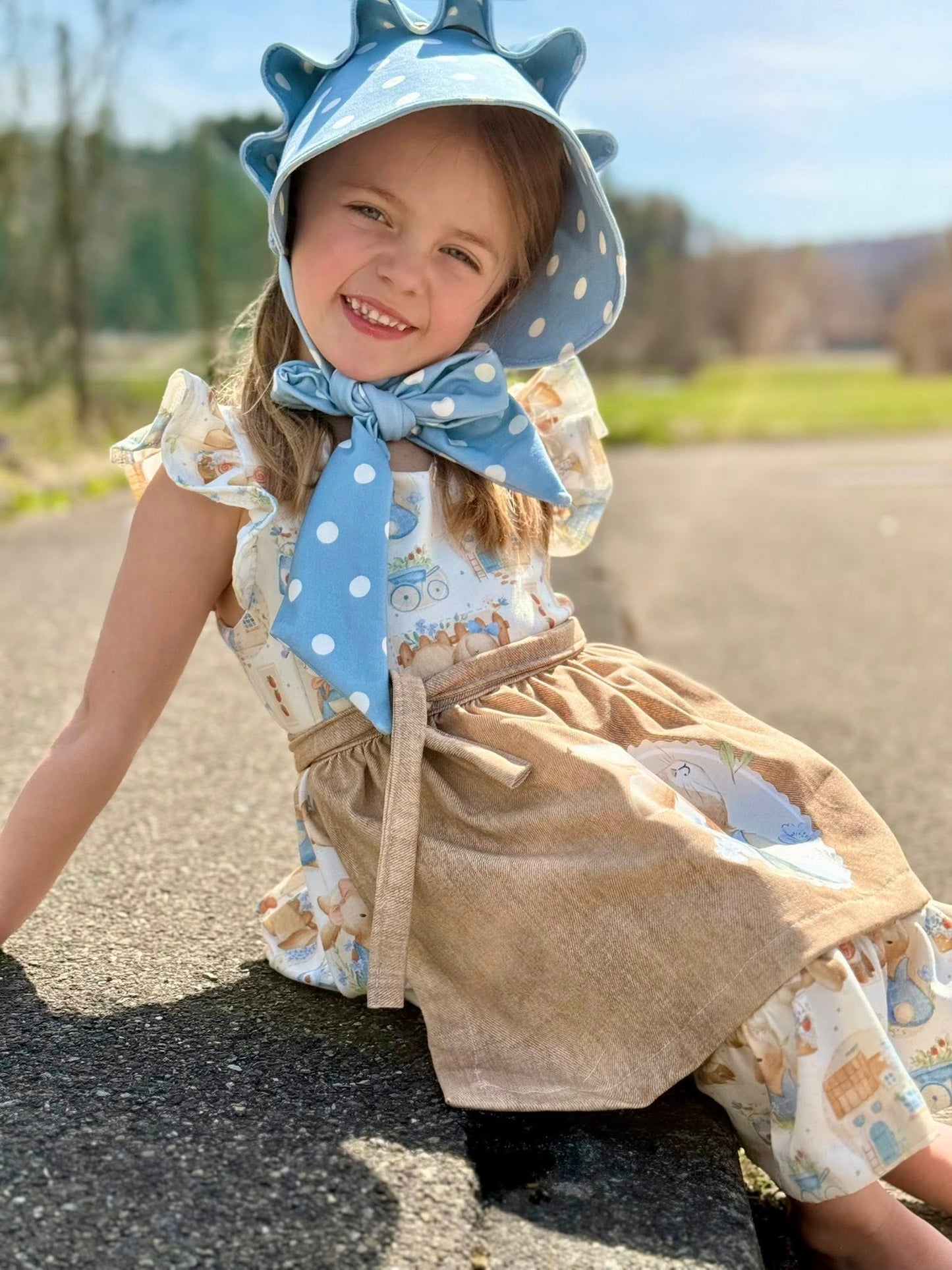 Bunny & Bloom Cottage Creme – Kinderstoff mit Häschen | verschiedene Stoffarten
