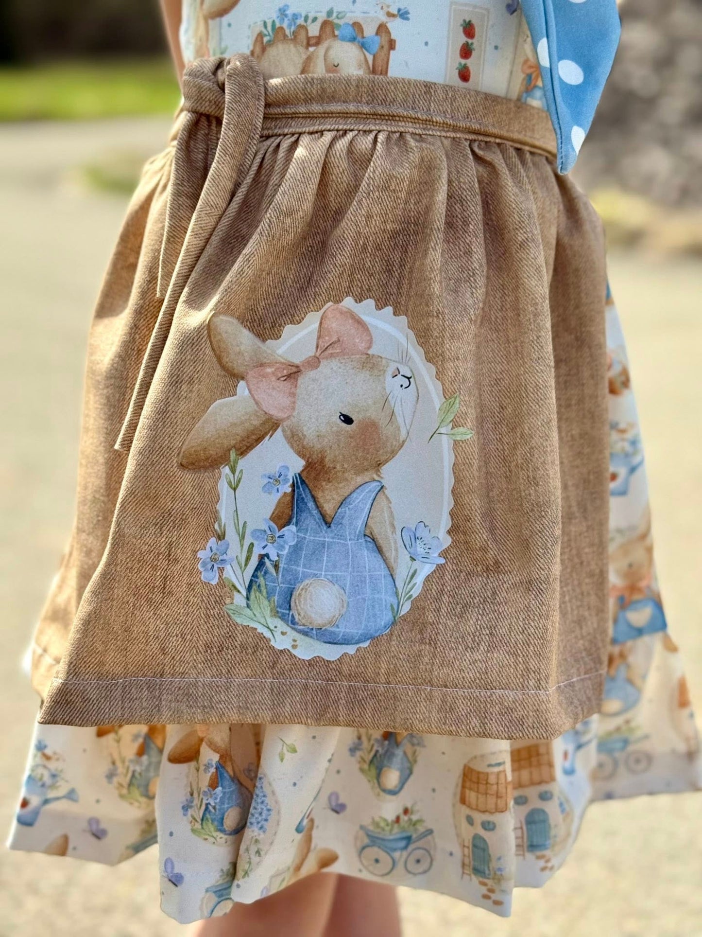 Bunny & Bloom Cottage Creme – Kinderstoff mit Häschen | verschiedene Stoffarten