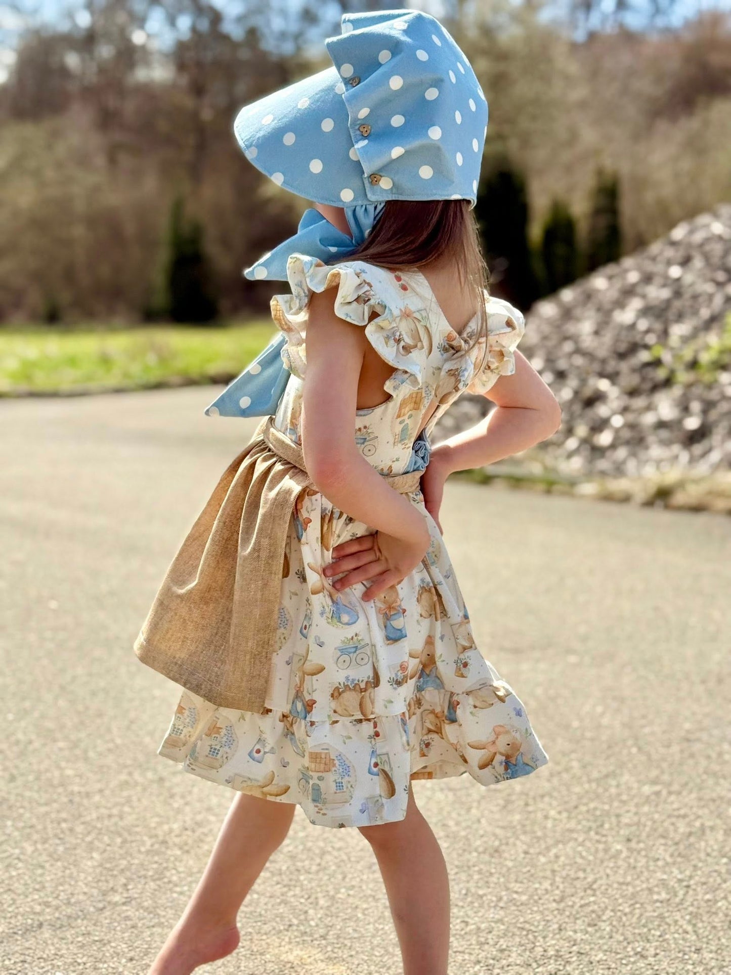 Bunny & Bloom Cottage Creme – Kinderstoff mit Häschen | verschiedene Stoffarten