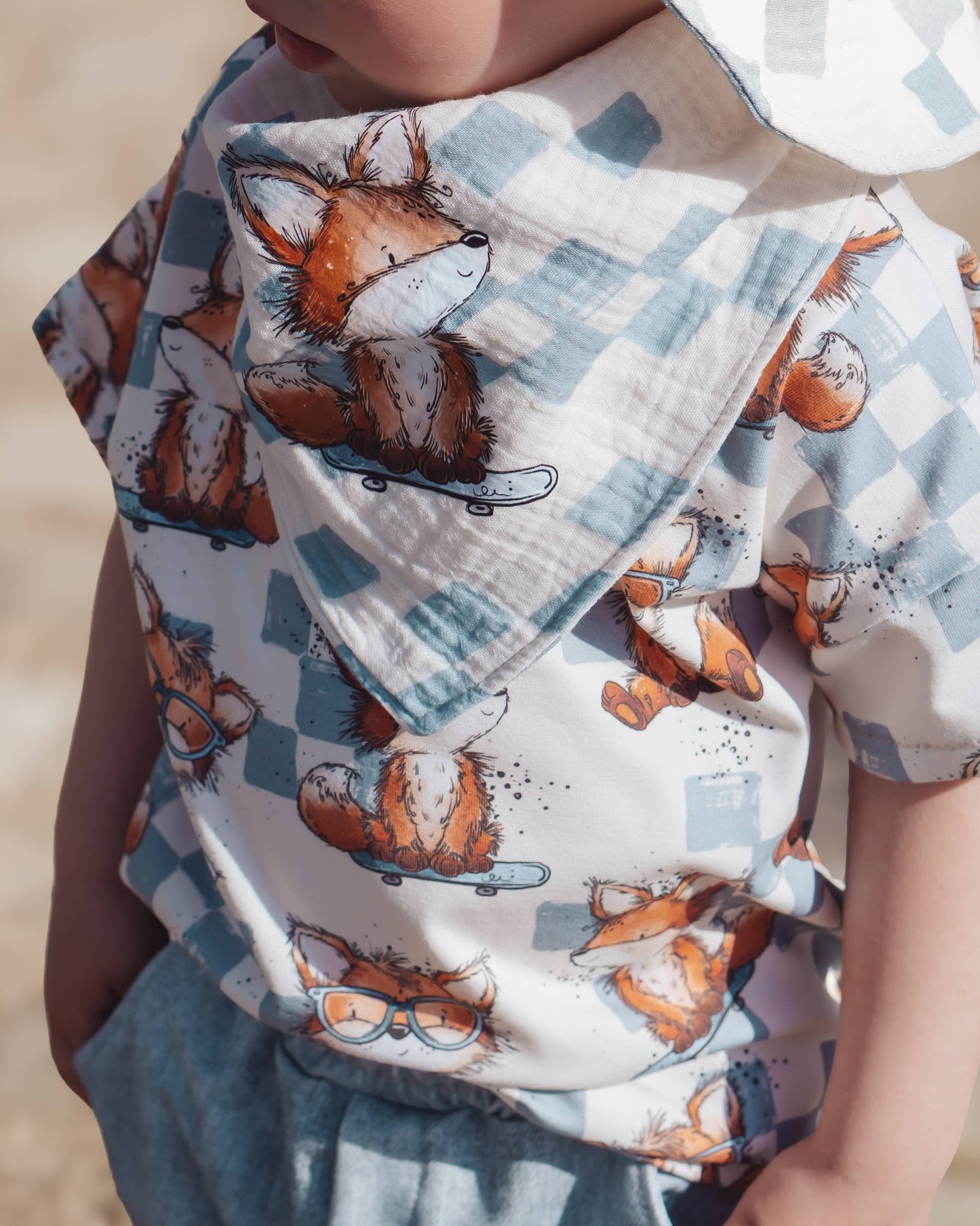 Fuchstag Creme – cooler Fuchs Stoff | auf verschiedenen Stoffarten