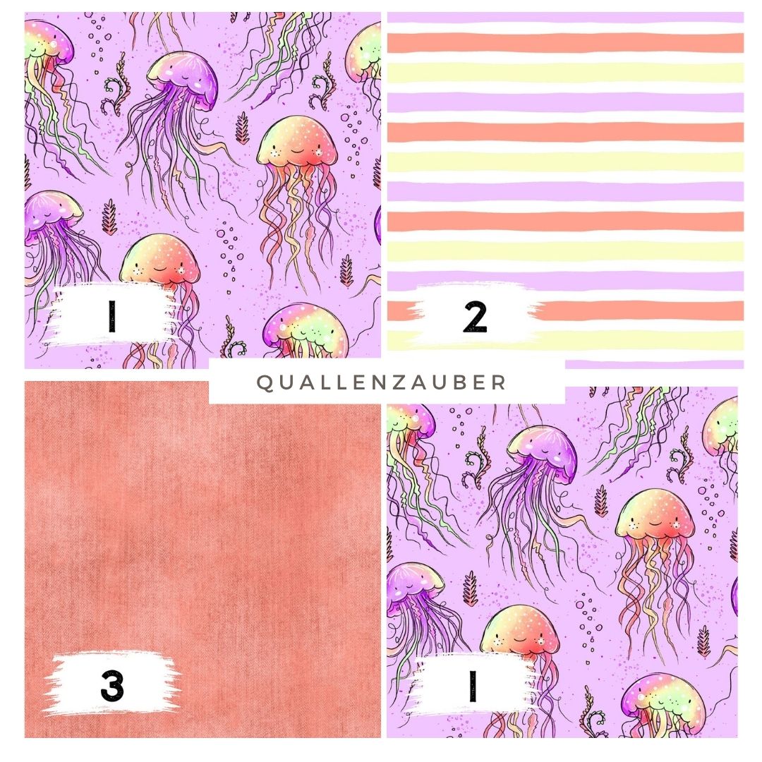 Quallenzauber Rosa | auf verschiedenen Stoffarten
