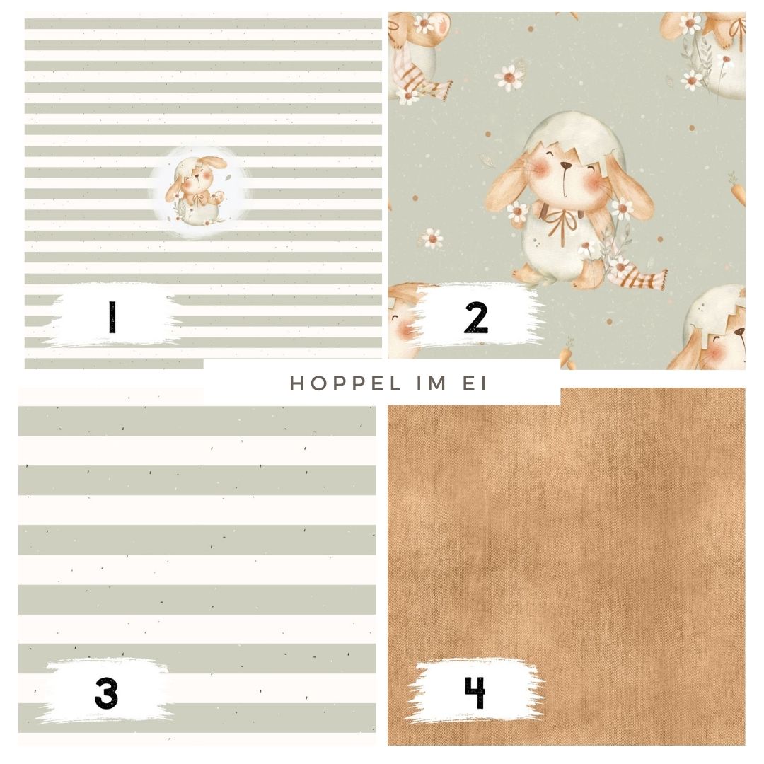 Hoppel im Ei – Osterhase Design | verschiedene Stoffarten
