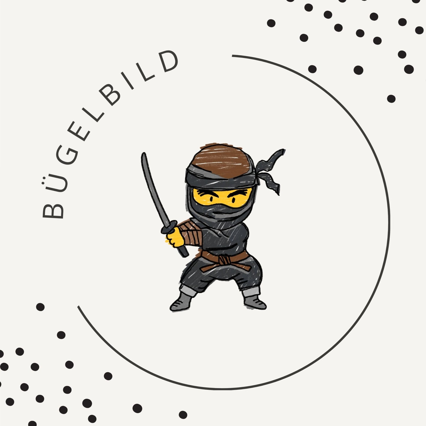 Bügelbild Ninja Action 5