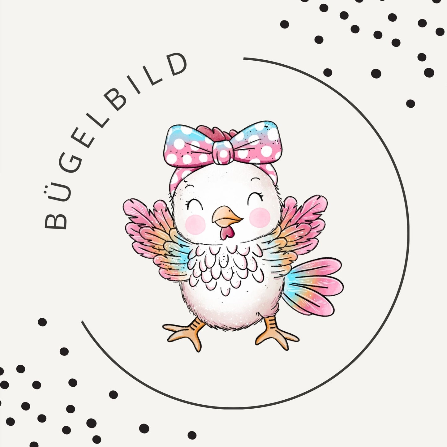 Bügelbild Sweet Chicks 1 – süßes Küken Motiv für Kinderkleidung & DIY