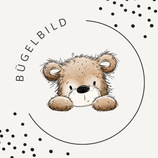 Bügelbild Bear Vibes 2 – Süßer Bär schaut hervor
