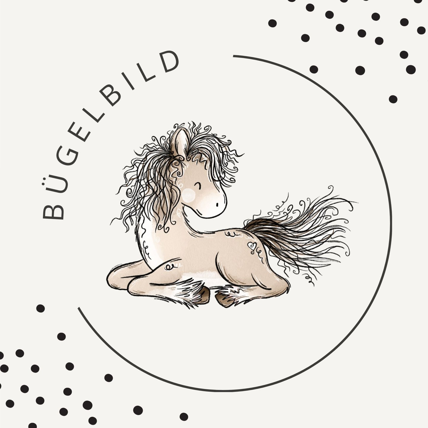 Bügelbild Flowerpony 2 – Pony mit Blumenmotiv