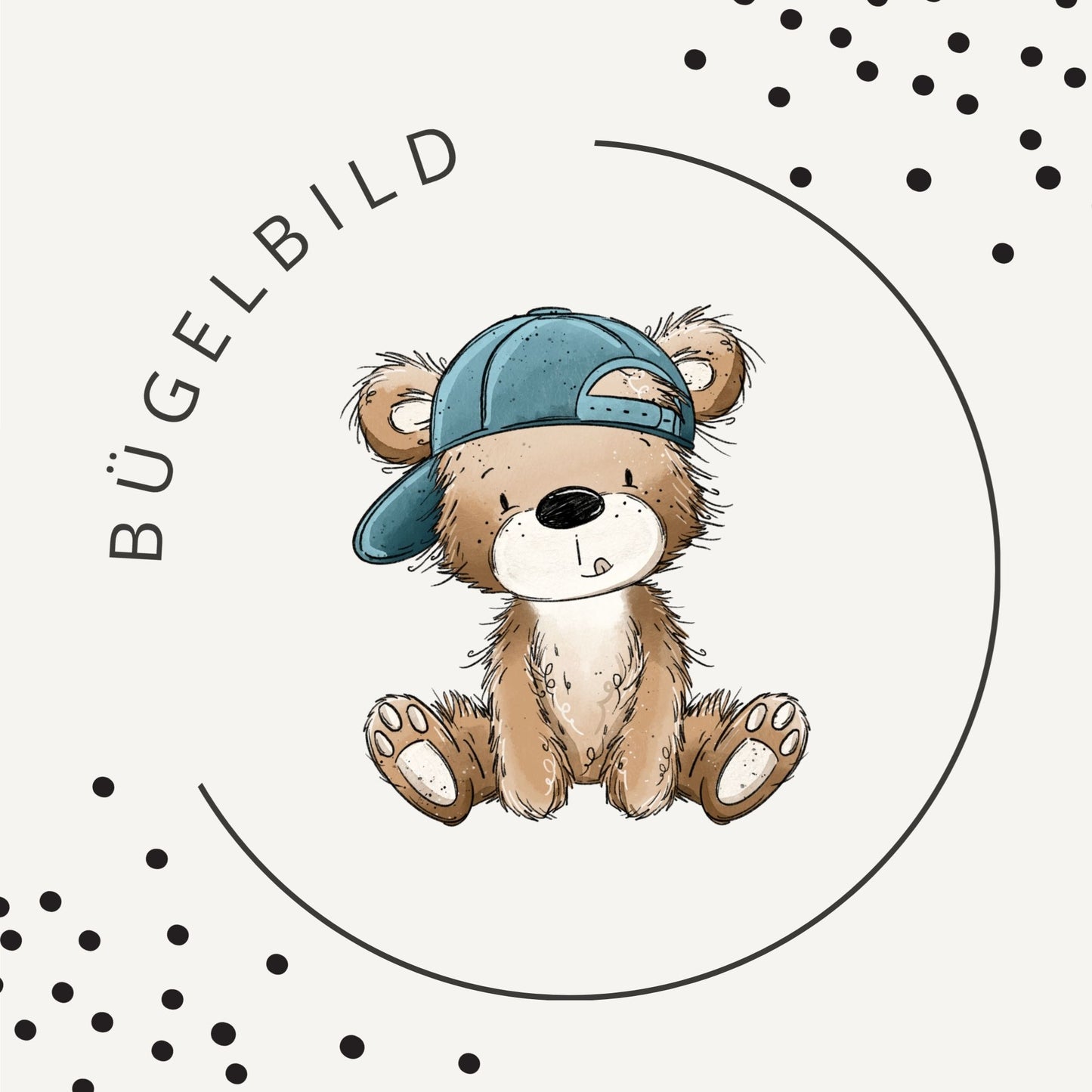 Bügelbild Bear Vibes 4 – Cooler Bär mit Cap