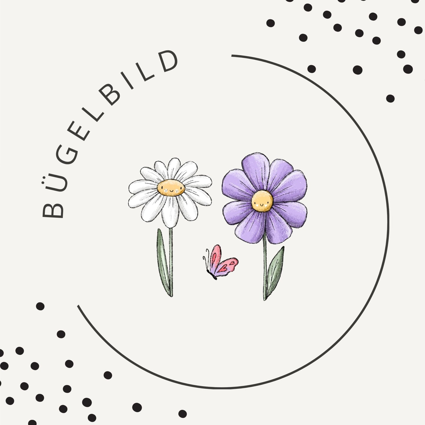 Bügelbild Bloom & Smile – Blumendesign