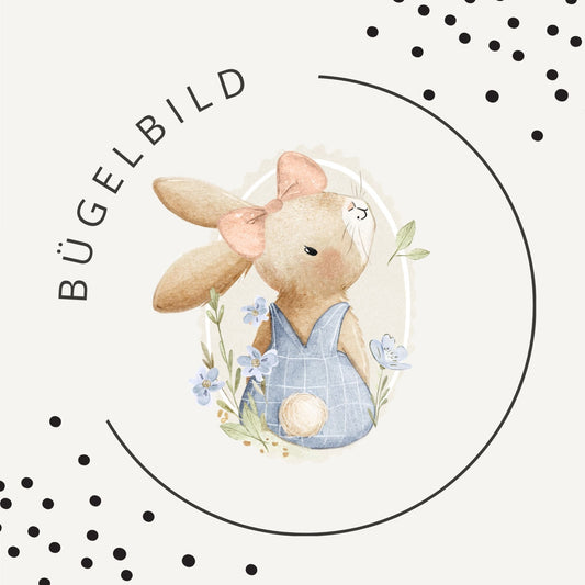 Bügelbild Bunny & Bloom Cottage 1 – Hase im Cottagecore Stil