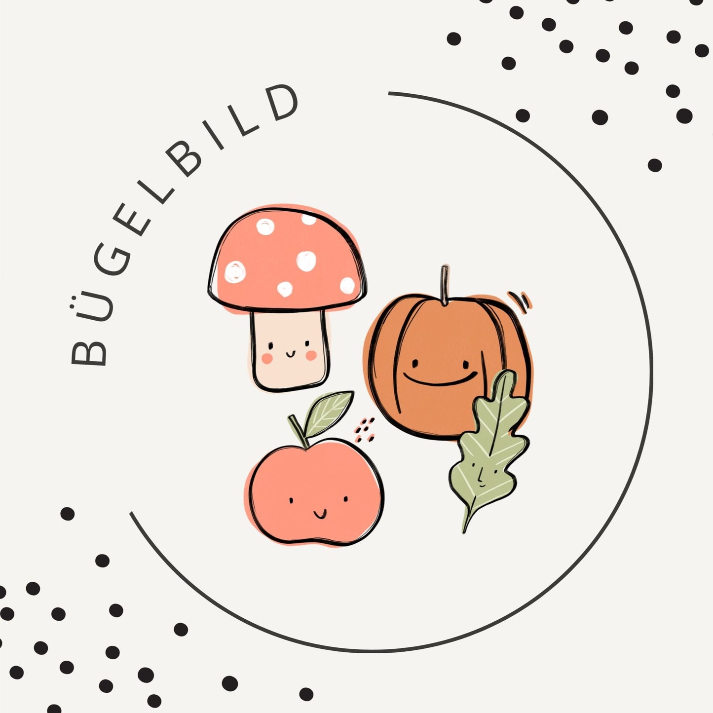 Bügelbild Autumn Doodles