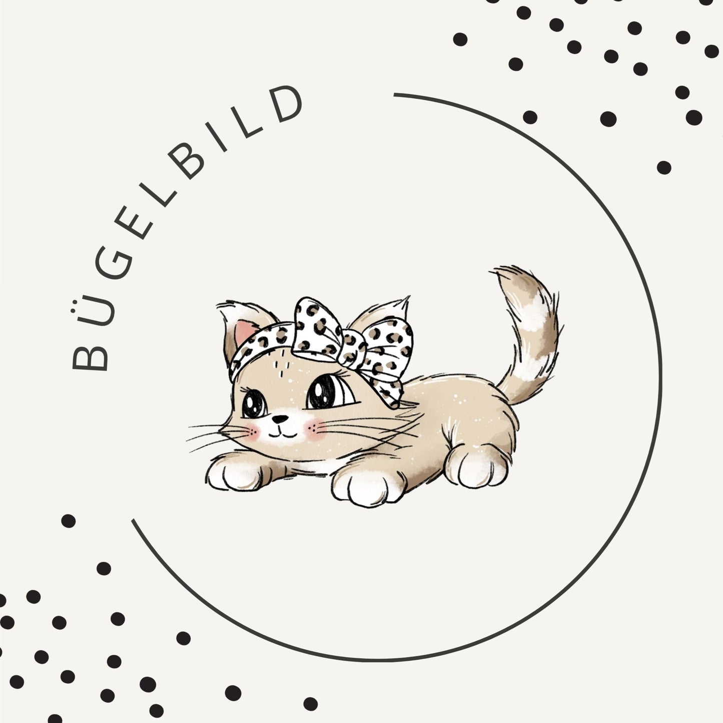 Bügelbild Kittyday Blau 2