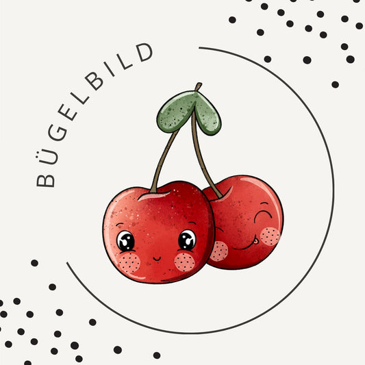 Sweet Cherrys Bügelbild – süßes Kirschmotiv für Kinderkleidung