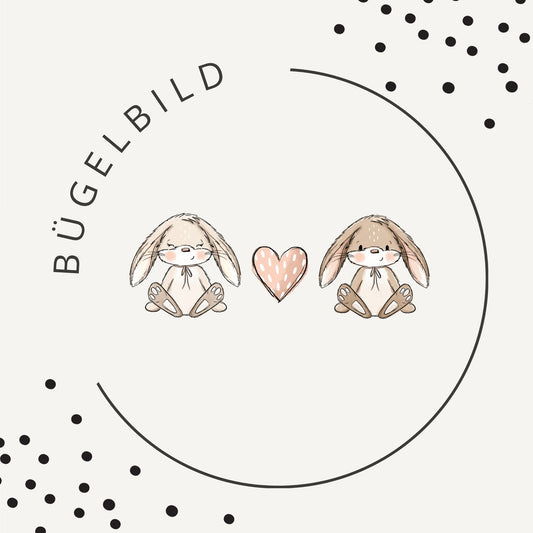 Bügelbild Kleine Häschen Braun Beige – Süßes Hasenmotiv für Baby & Kinder