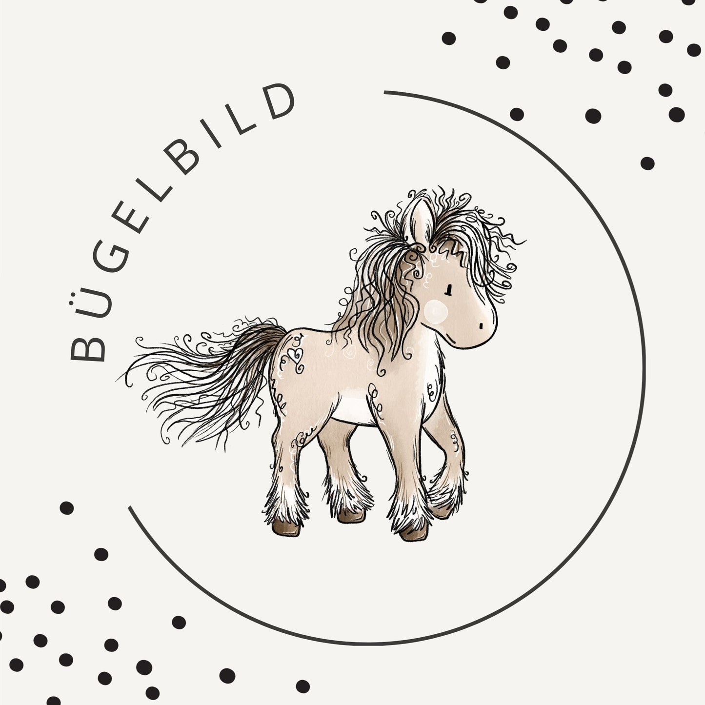 Bügelbild Flowerpony 1 – Pony mit Blumenmotiv