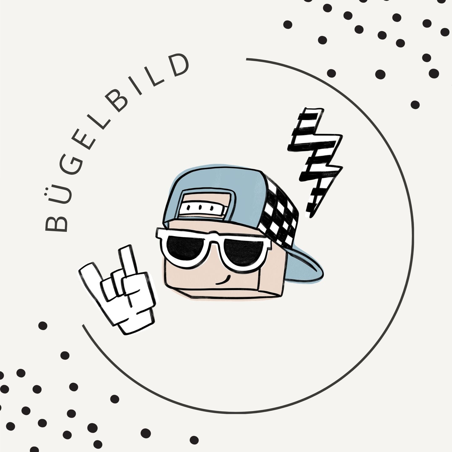 Bügelbild Cool Kids Club 1 – cooles Streetstyle Motiv
