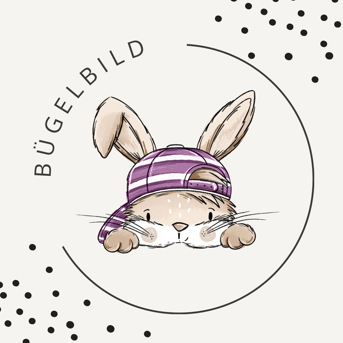 Skate Bunny Vibes Girl 3 – cooles Hasen Bügelbild für Kinder