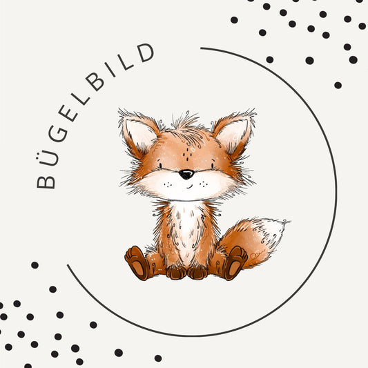 Bügelbild Fuchstag Creme 2 – Neutraler Fuchs