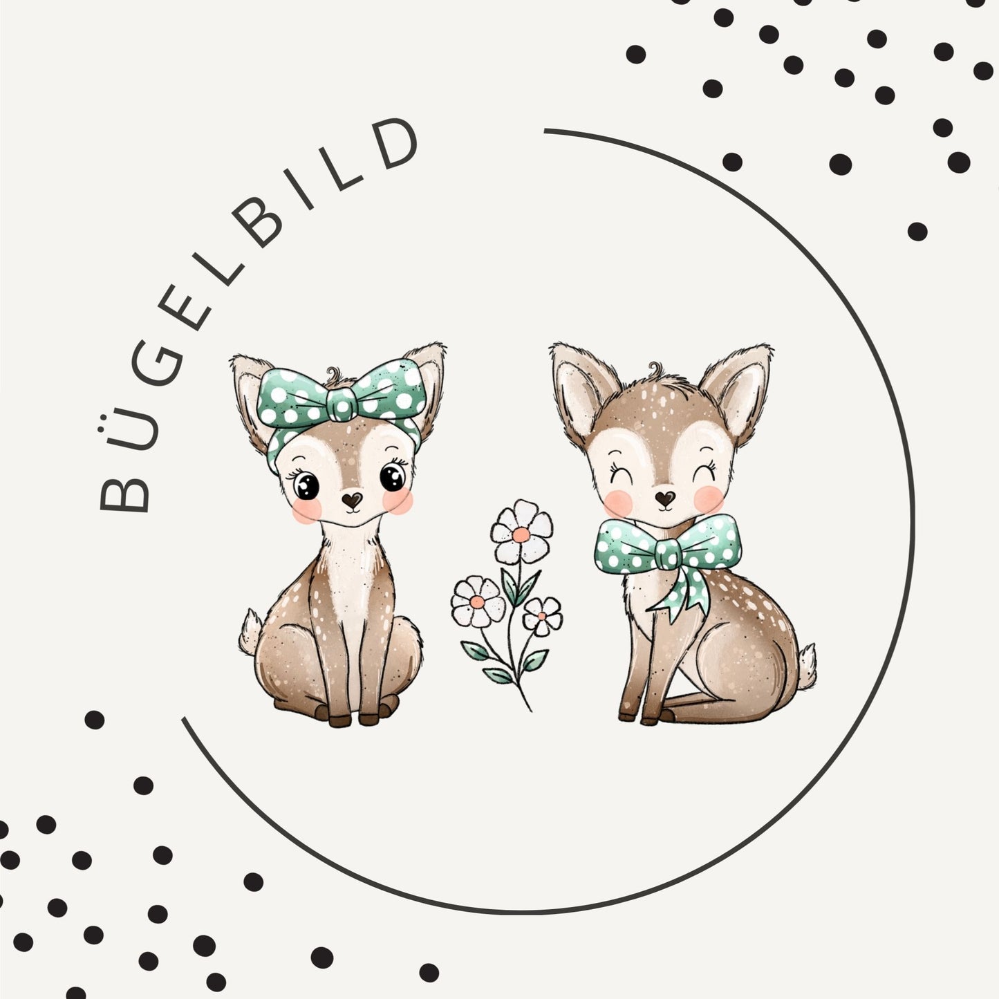 Stoffpaket Blossom Deer – süßes Waldtier-Design | verschiedene Stoffarten