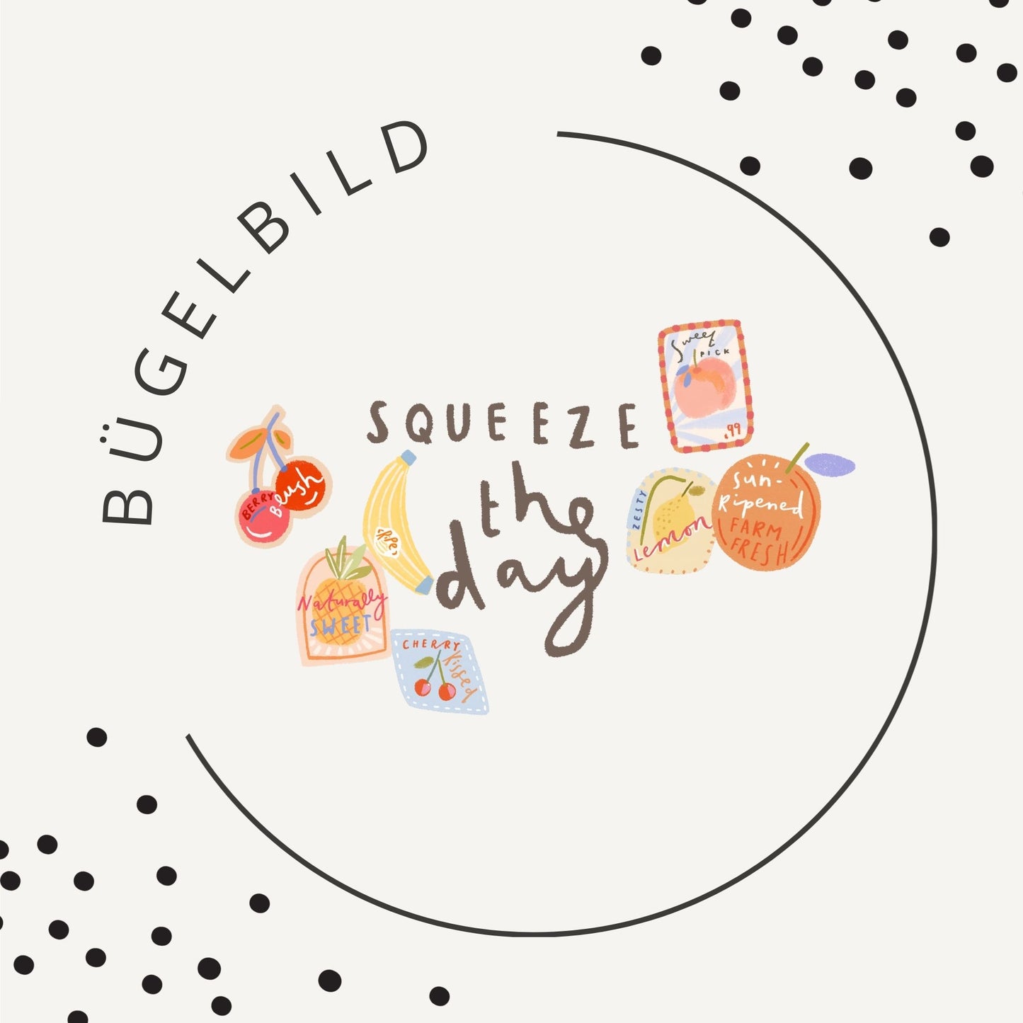 Stoffpaket Sweet Picks Neutral – Kinderstoff mit Früchten | verschiedene Stoffarten
