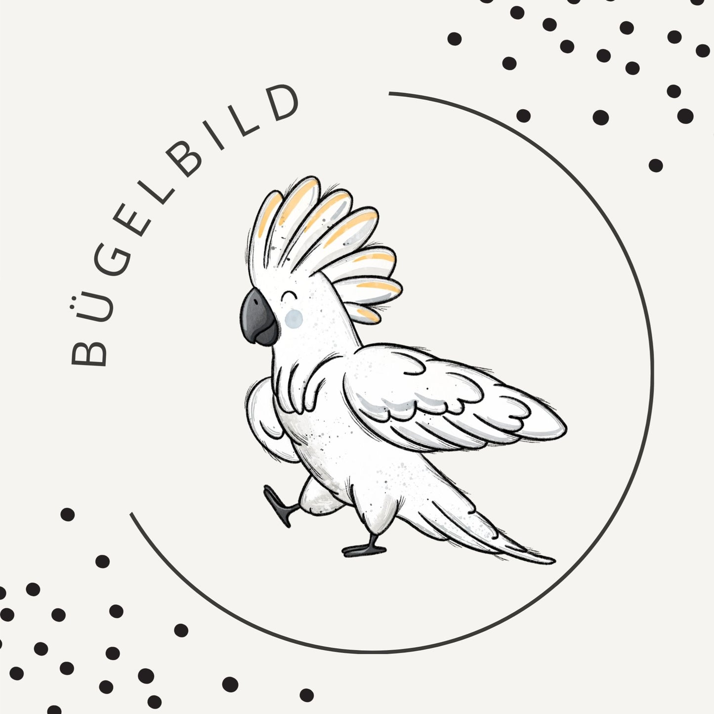 Stoffpaket Cool Kakadu – moderner Vogelstoff in Blau | verschiedene Stoffarten