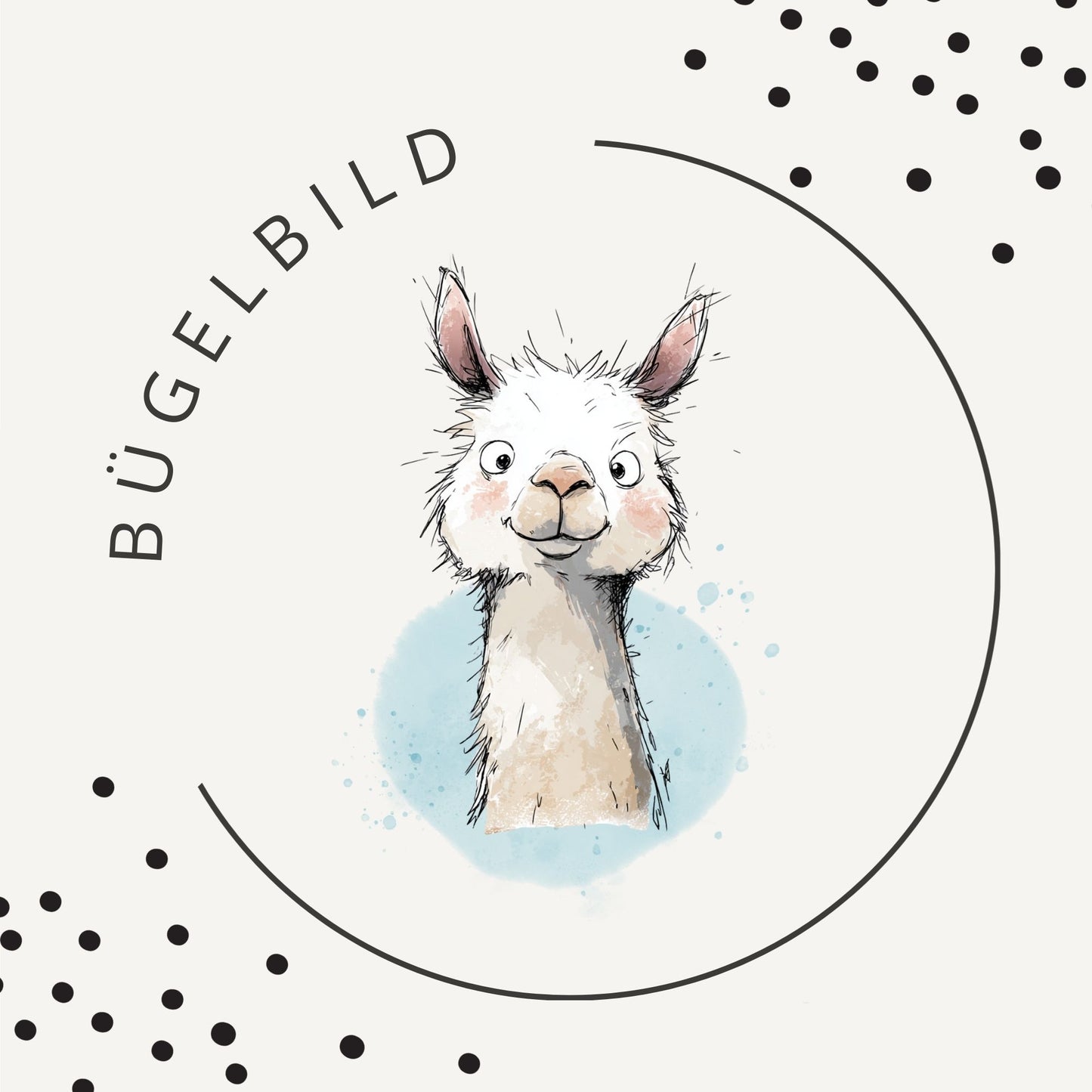 Stoffpaket Lama Vibes Blau – moderner Kinderstoff mit Lama | verschiedene Stoffarten