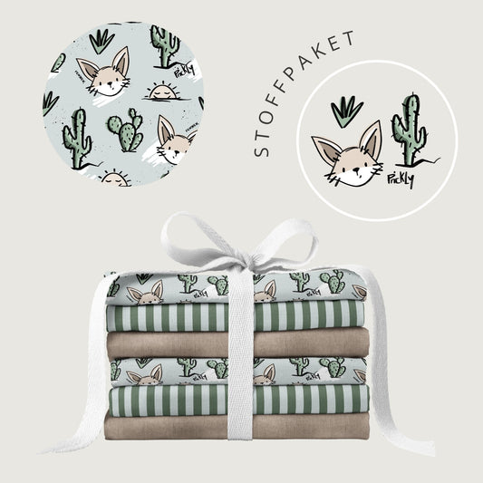 Stoffpaket Fennek Mint | auf verschiedenen Stoffarten