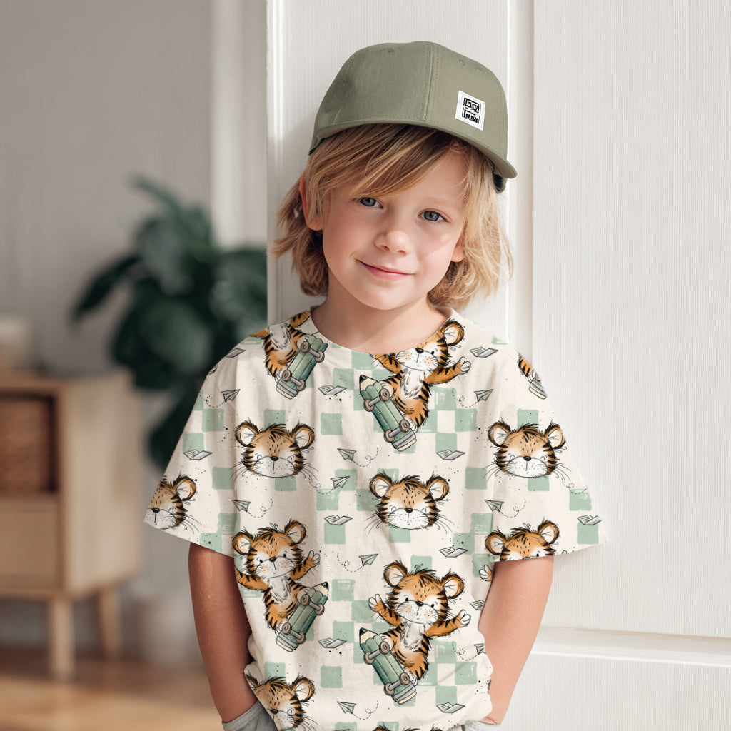 Schultiger – cooler Kinderstoff zur Einschulung | auf verschiedenen Stoffarten