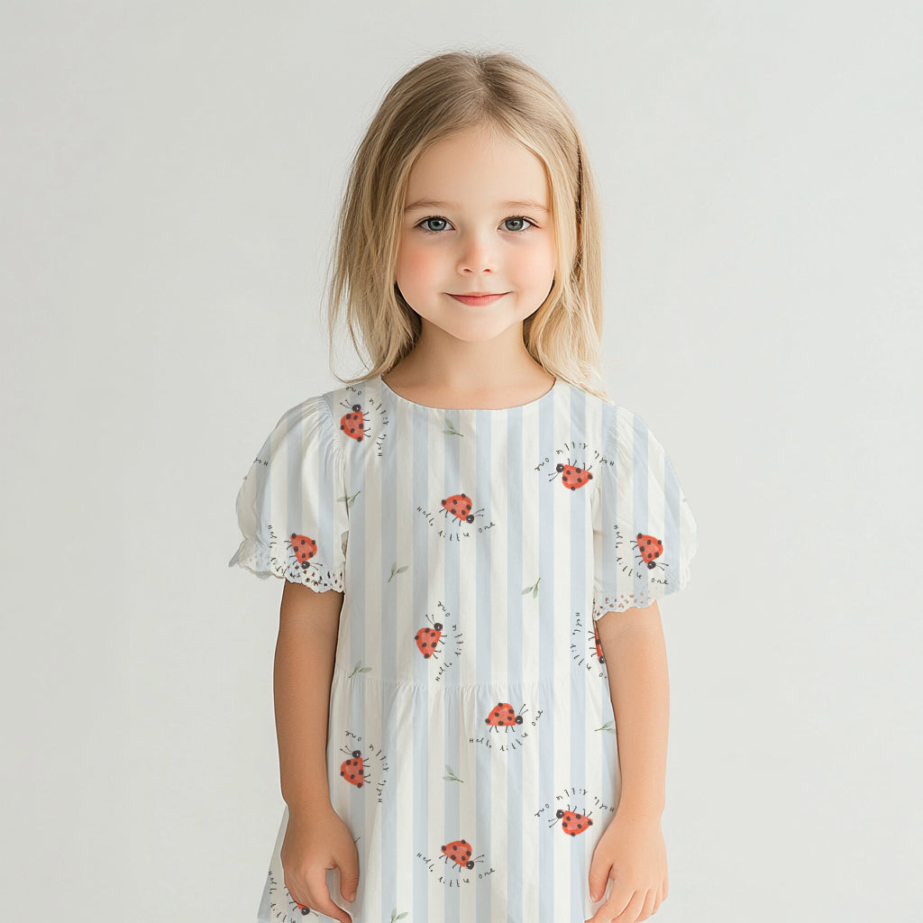 Little Ladybug Solo Stripes | auf verschiedenen Stoffarten