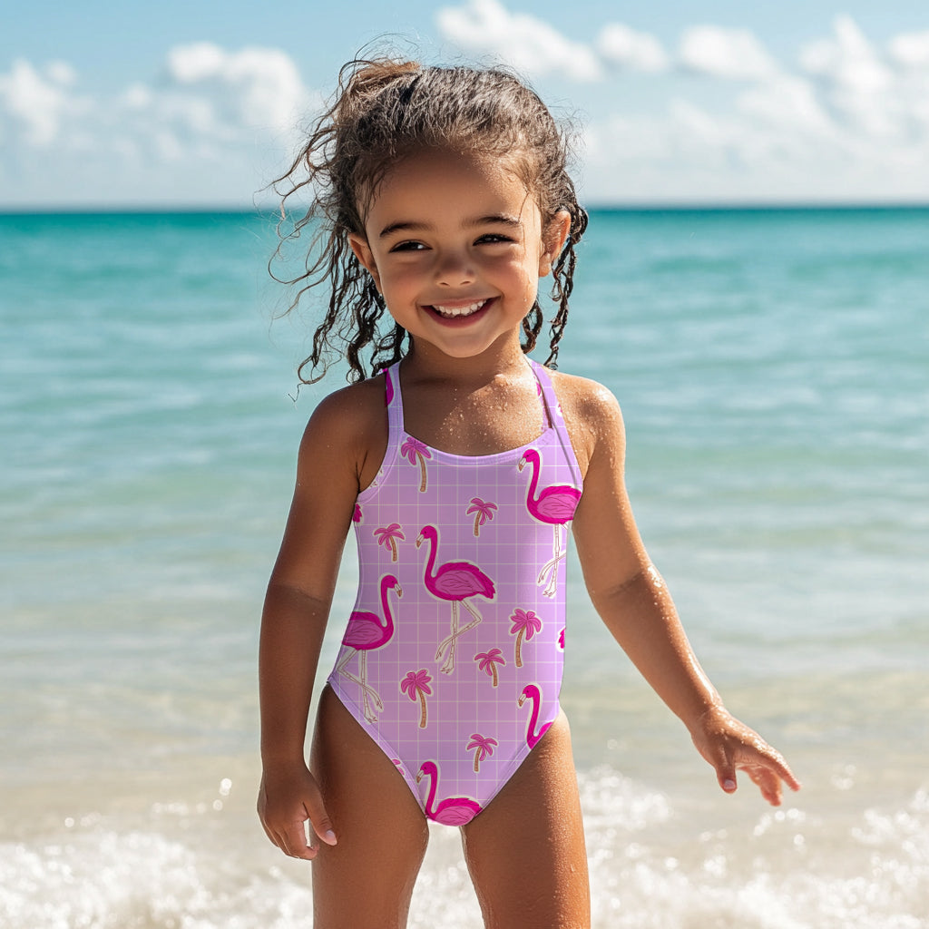 Safe Swim Blumen Flamingo | auf verschiedenen Stoffarten