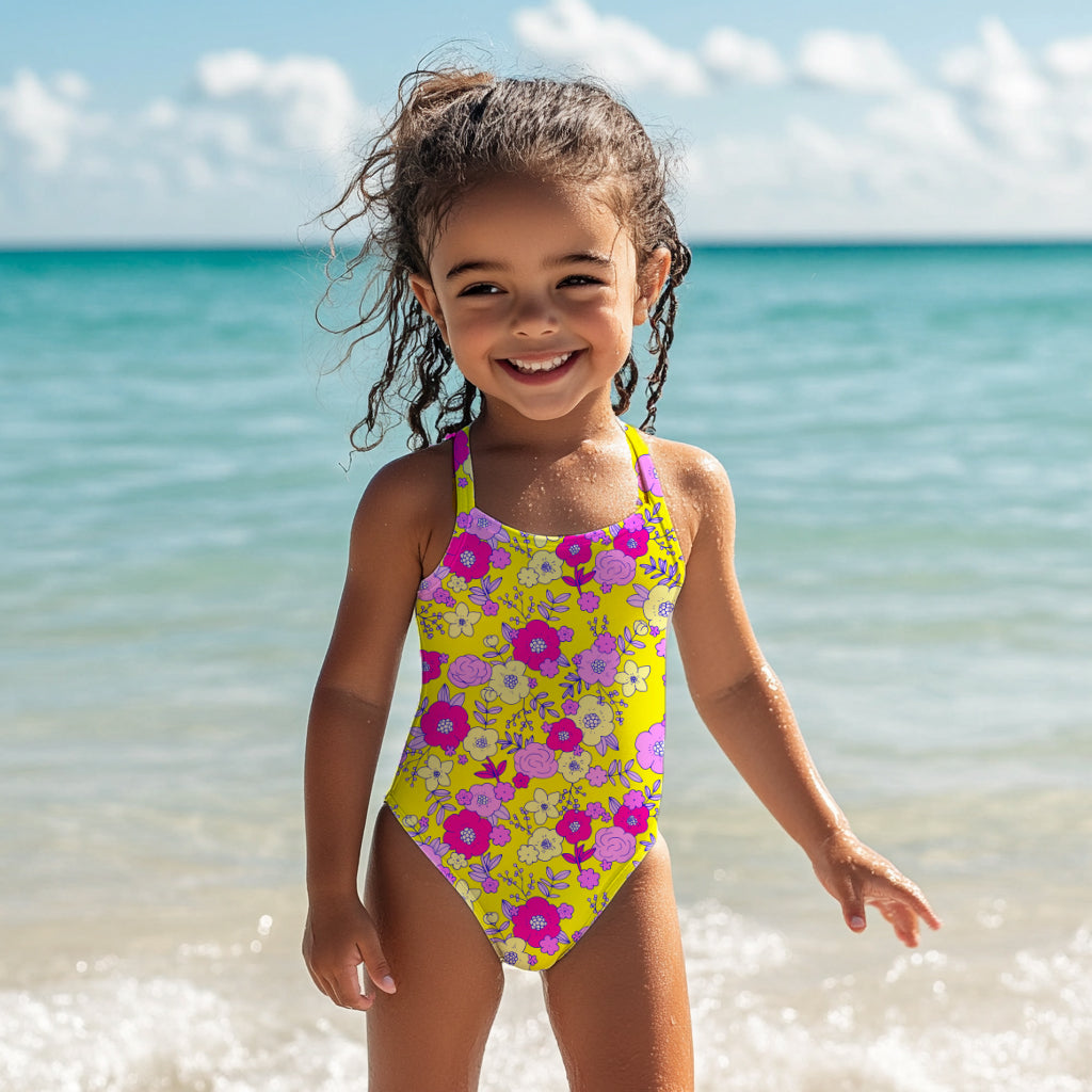 Safe Swim Blumen Gelb | auf verschiedenen Stoffarten