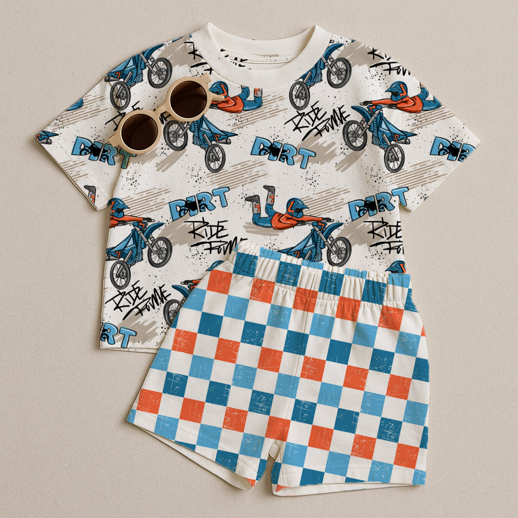 Dirt Bike Creme | auf verschiedenen Stoffarten