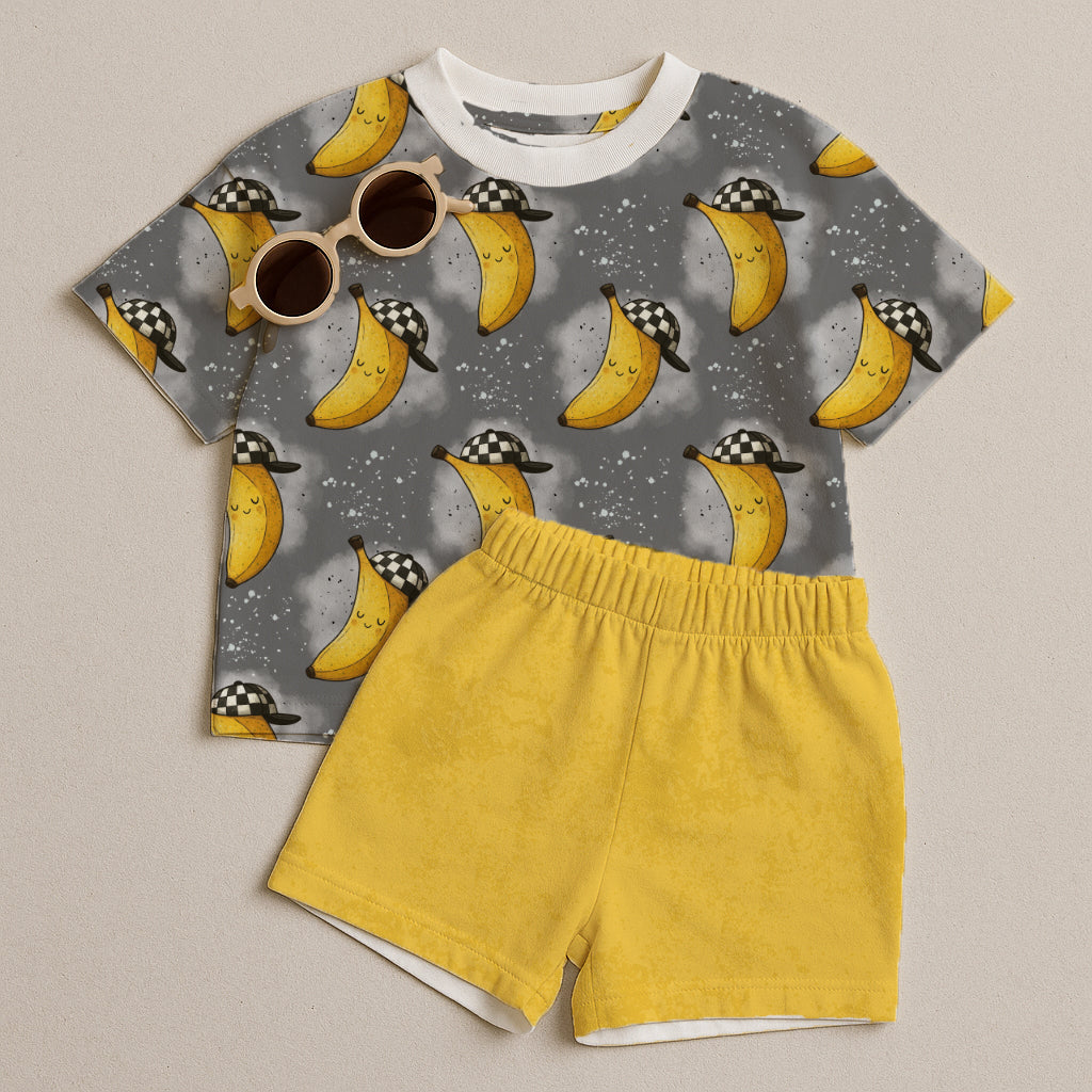 Stoffpaket Cool Banana Grau | auf verschiedenen Stoffarten