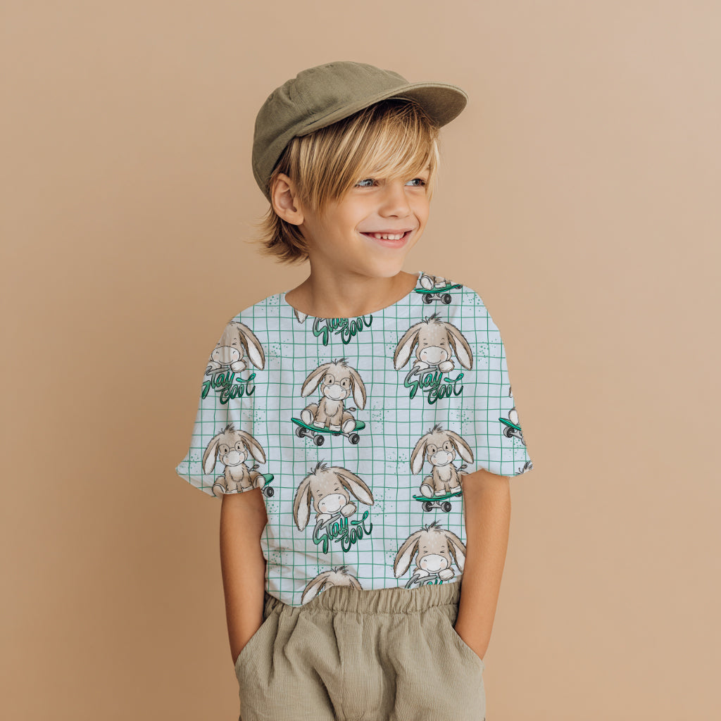 Eselliebe Boy Grid | auf verschiedenen Stoffarten