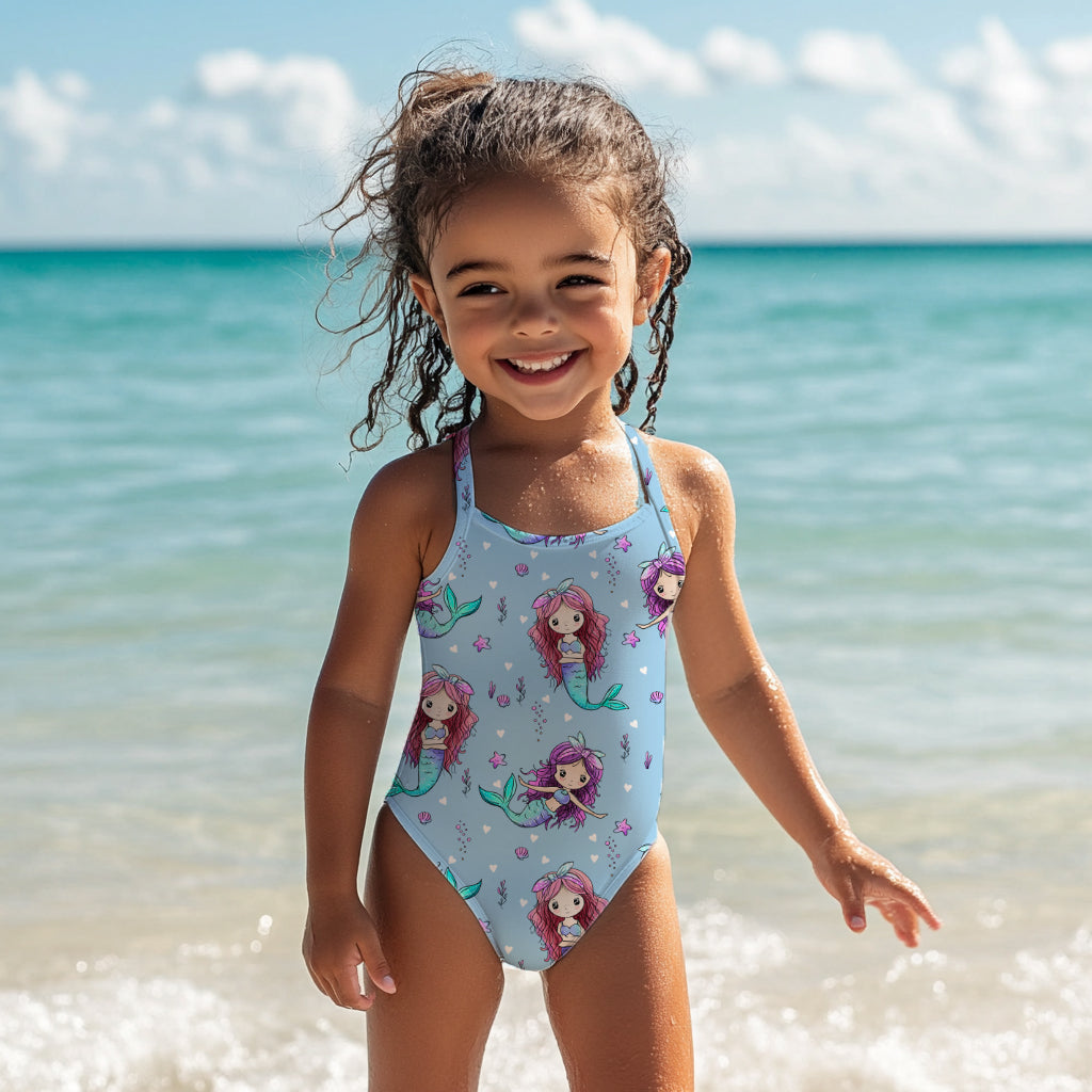 Mermaid Dreams Blau | auf verschiedenen Stoffarten
