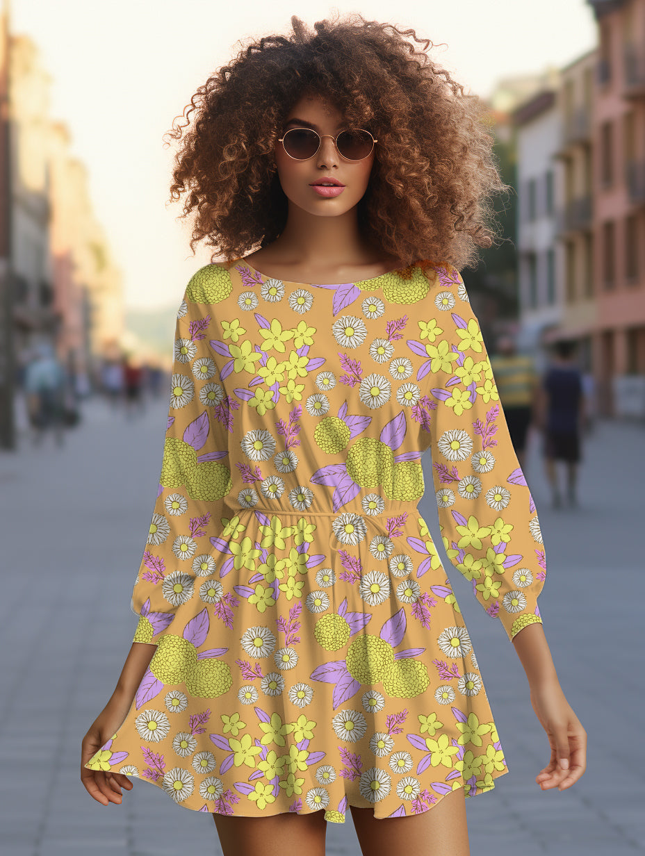 Petal Pop Orange | auf verschiedenen Stoffarten