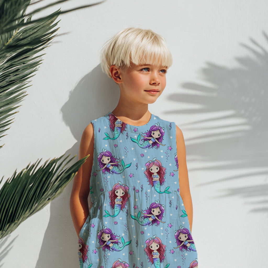 Stoffpaket Mermaid Dreams Blau | auf verschiedenen Stoffarten