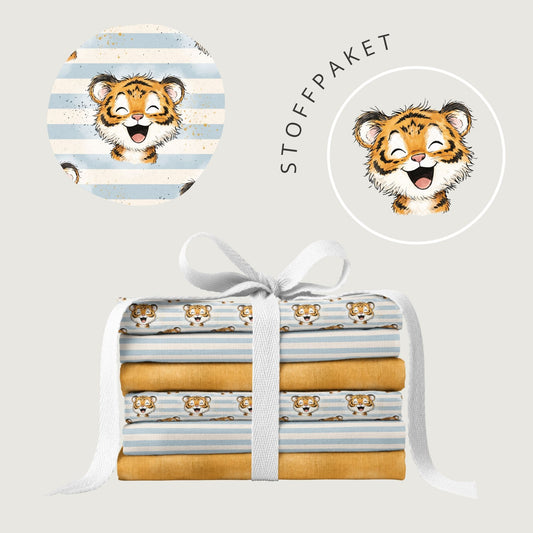 Stoffpaket Tiger Taps Stripes | auf verschiedenen Stoffarten