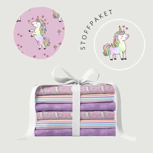 Stoffpaket Zauerhufe Lila | auf verschiedenen Stoffarten