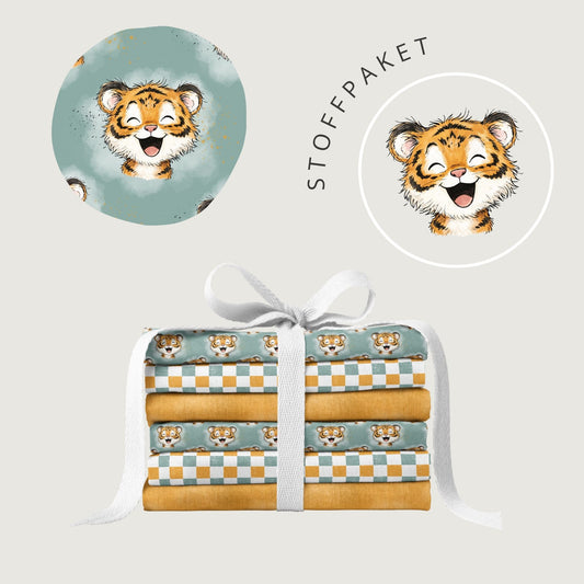 Stoffpaket Tiger Taps Mint | auf verschiedenen Stoffarten