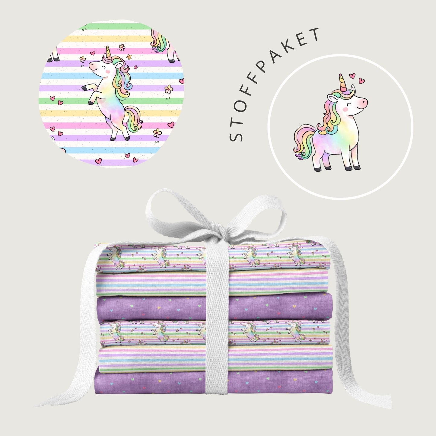 Stoffpaket Zauerhufe Stripes | auf verschiedenen Stoffarten