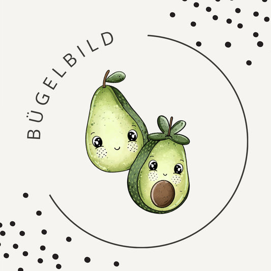 Bügelbild Avocadolies – süße Avocados für Kinder
