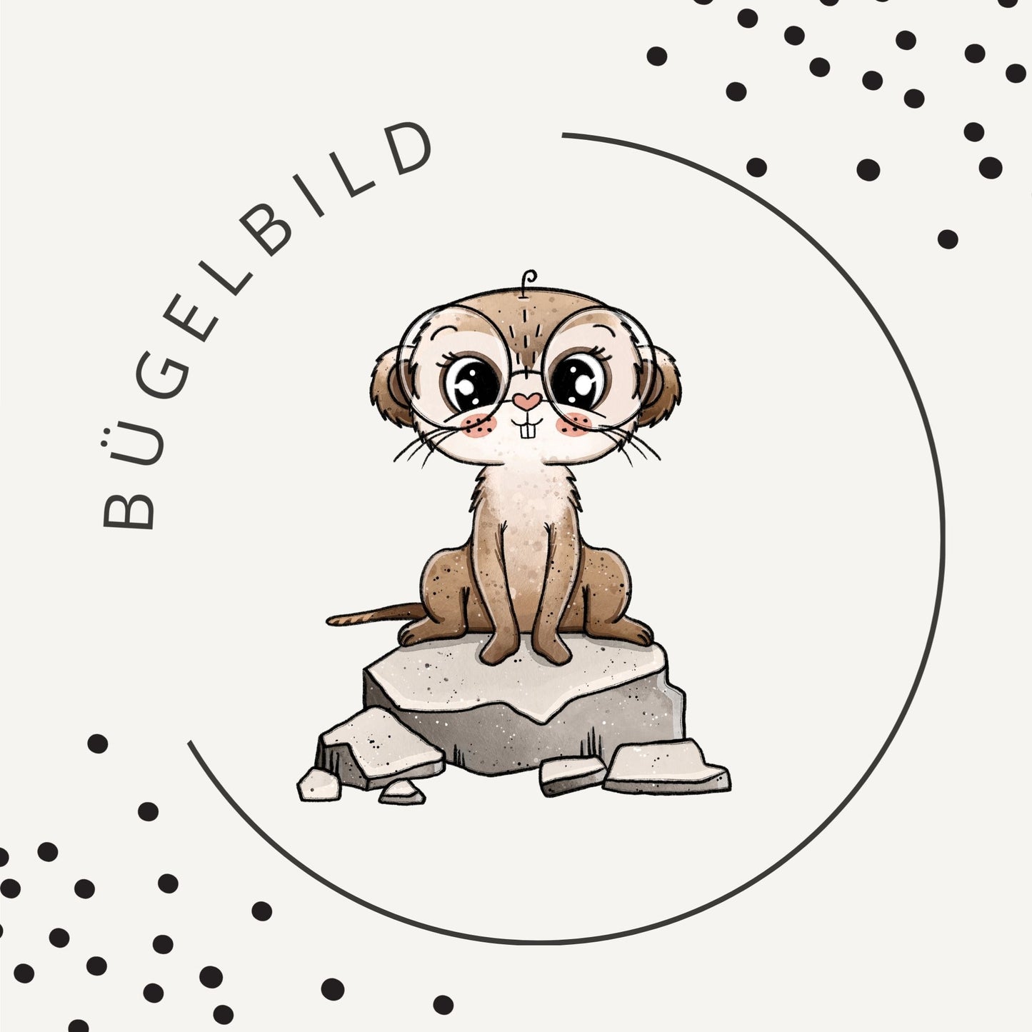 Bügelbild Erdmännchen Crew 2 – süßes Tiermotiv für Kinderkleidung