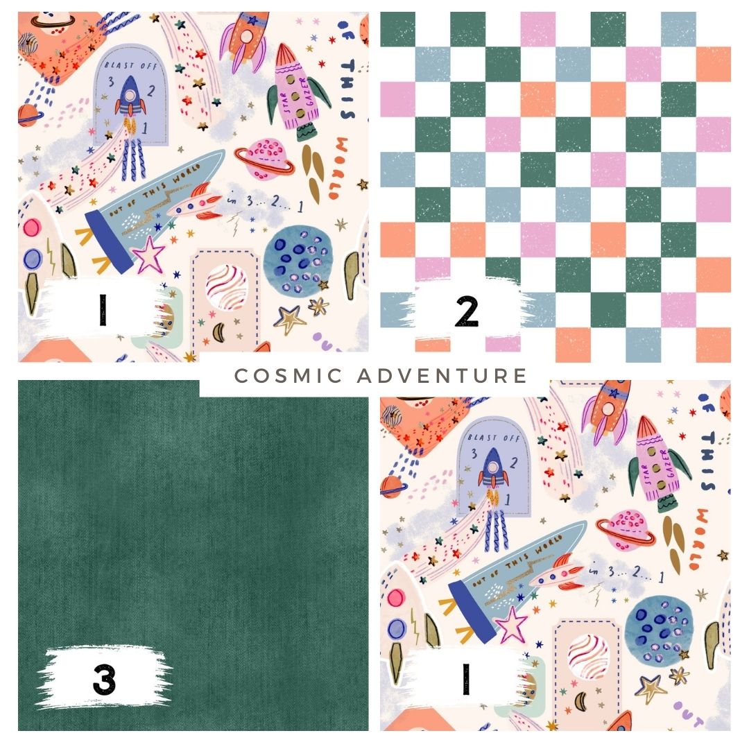 Cosmic Adventure Neutral – Kinderstoff Weltall | verschiedene Stoffarten