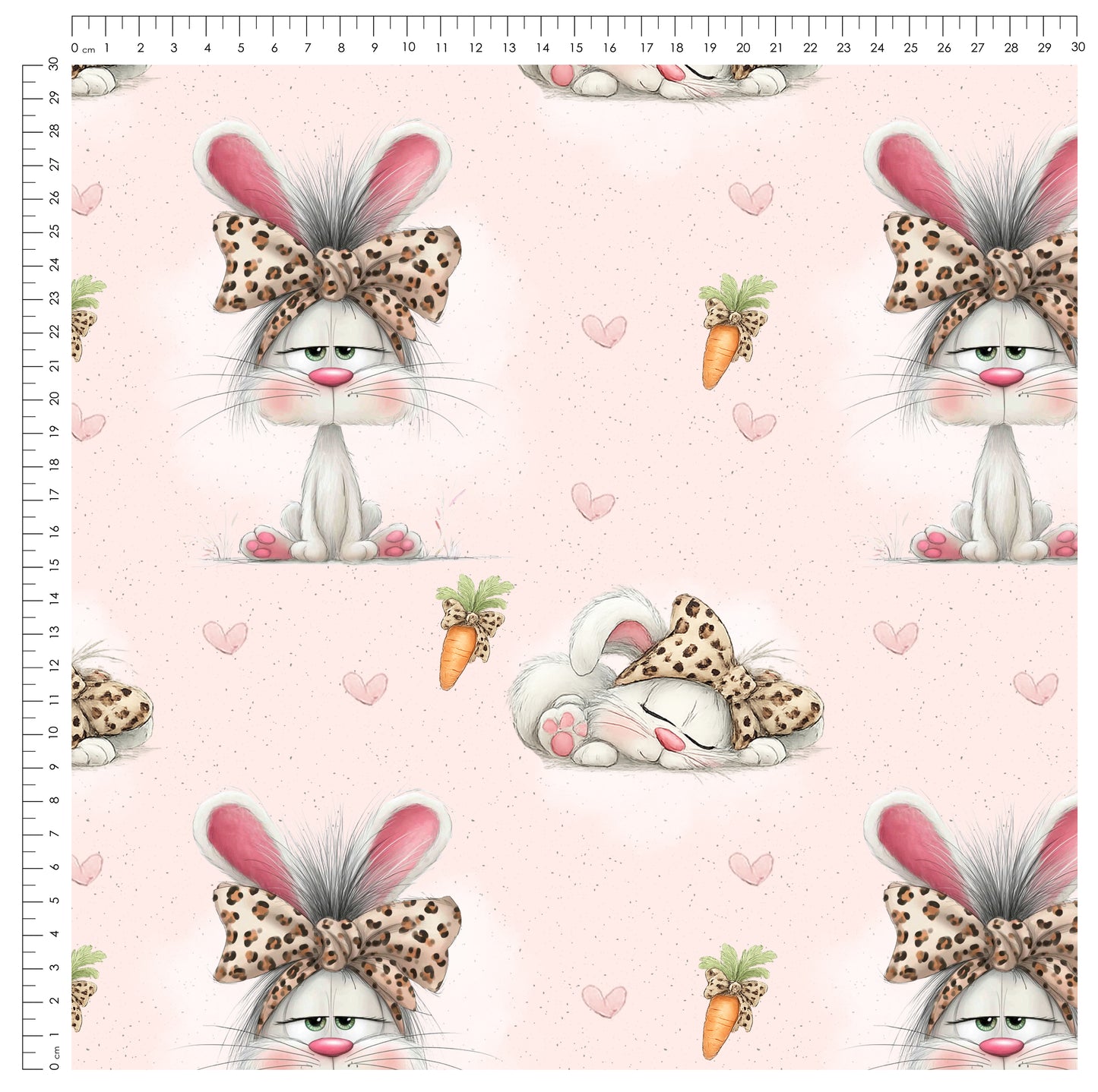 Stoffpaket Miss Bunny Rosa – verspielter Hasenstoff | verschiedene Stoffarten