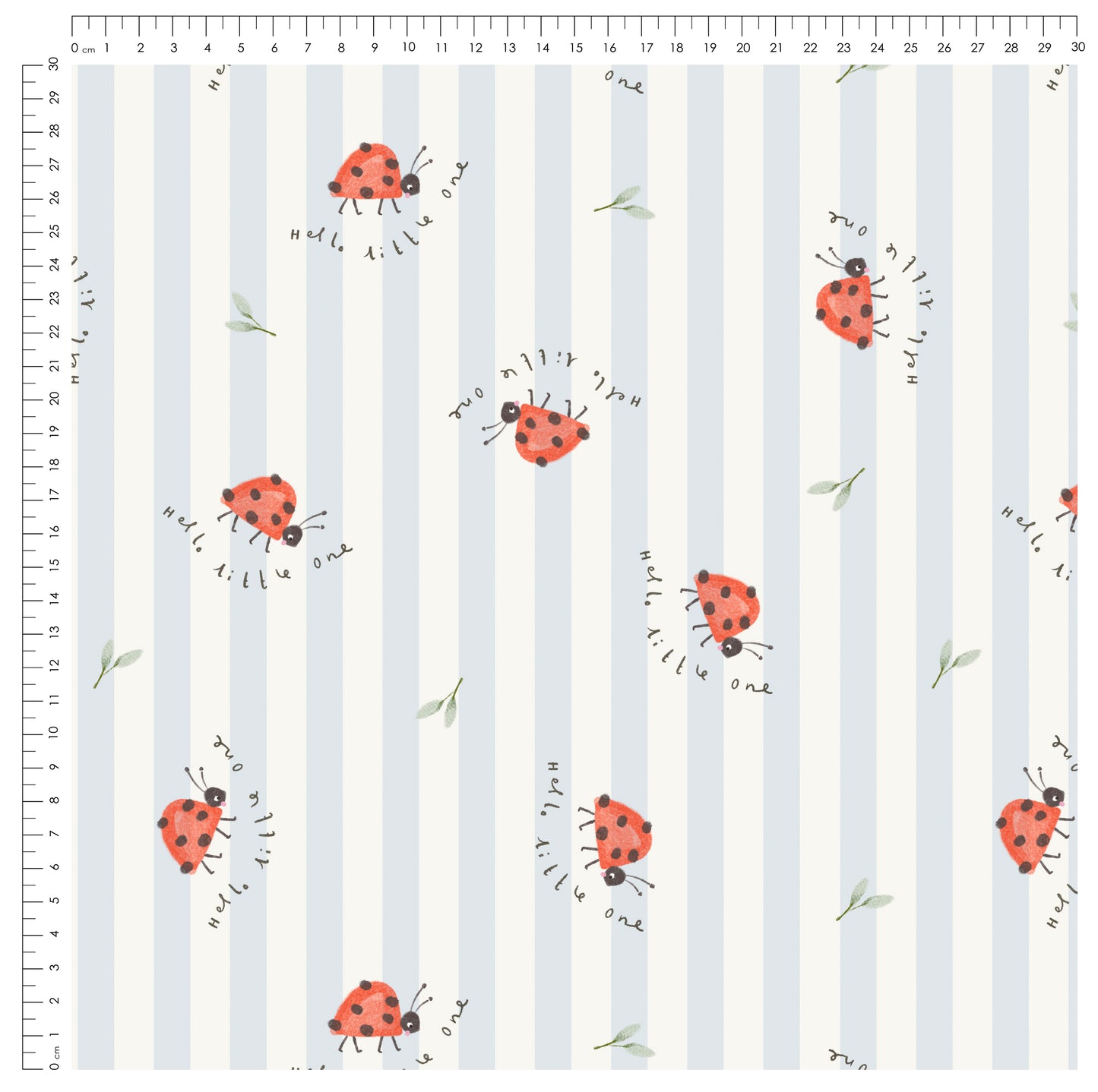 Little Ladybug Solo Stripes | auf verschiedenen Stoffarten