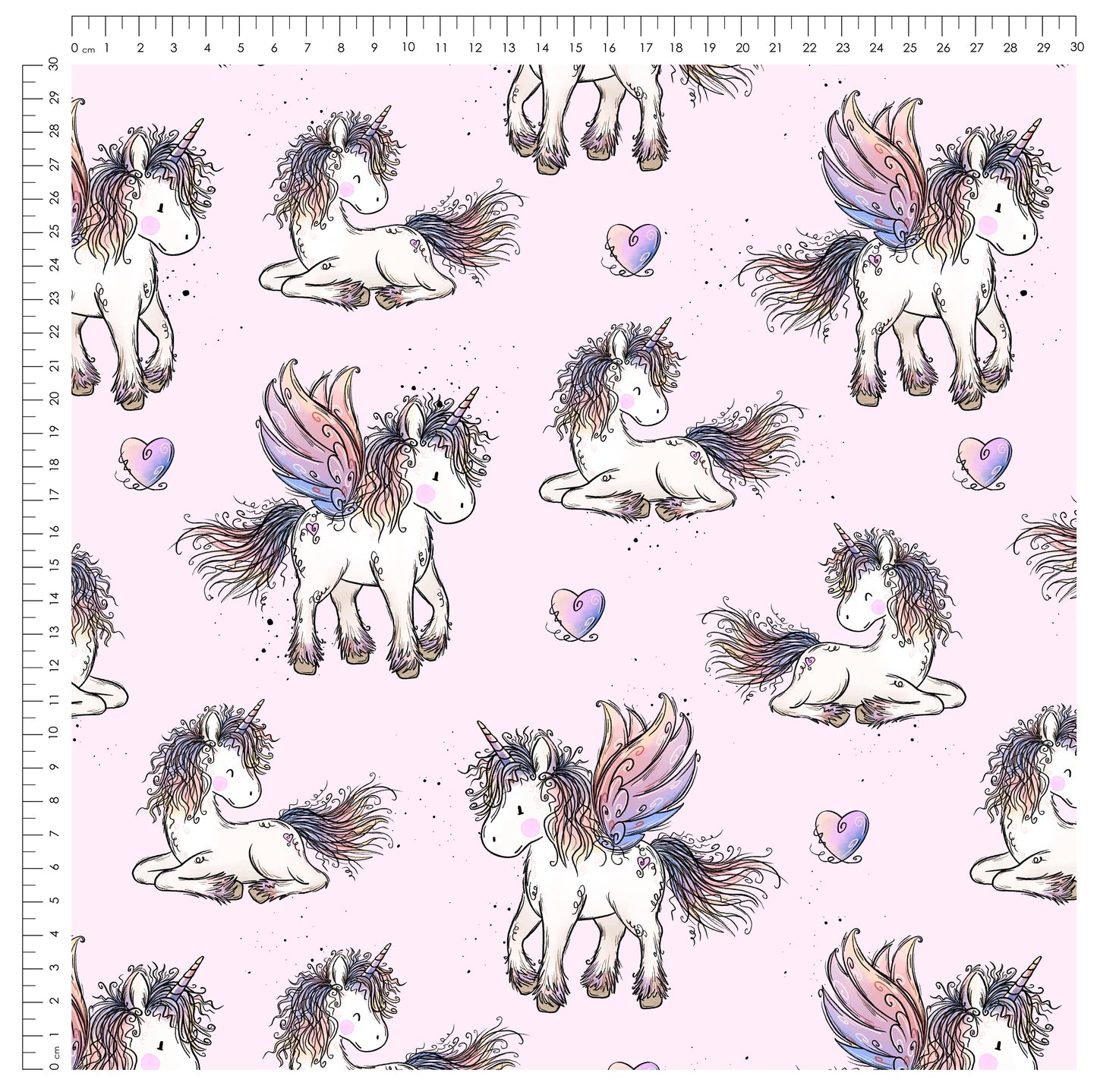 Einhornzeit Rosa – Einhorn Stoff in Rosa | verschiedene Stoffarten